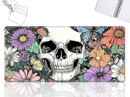 GFRGTFHYT for MTG Playmat, Game Play Mat for MTG TCG 61.0 cmx35.6 cm Trading Card Inked Game Playmats with Stitched Smooth Rubber Surface Battle Game Play Mats Desk Mousepad, Flowers Skull GFRGTFHYT for MTG Playmat, Game Play Mat for MTG TCG 61.0 cmx35.6 cm Trading Card Inked Game Playmats with Stitched Smooth Rubber Surface Battle Game Play Mats Desk Mousepad, Flowers Skull von GFRGTFHYT