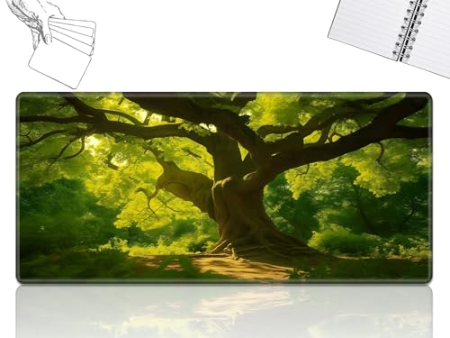 GFRGTFHYT for MTG Playmat, Game Play Mat for MTG TCG 61.0 cmx35.6 cm Trading Card Inked Game Playmats with Stitched Smooth Rubber Surface Battle Game Play Mats Desk Mousepad, Forest Tree GFRGTFHYT for MTG Playmat, Game Play Mat for MTG TCG 61.0 cmx35.6 cm Trading Card Inked Game Playmats with Stitched Smooth Rubber Surface Battle Game Play Mats Desk Mousepad, Forest Tree von GFRGTFHYT