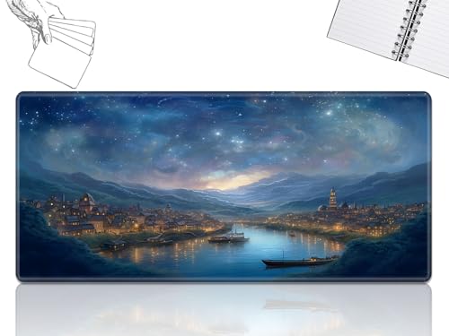GFRGTFHYT for MTG Playmat, Game Play Mat for MTG TCG 61.0 cmx35.6 cm Trading Card Inked Game Playmats with Stitched Smooth Rubber Surface Battle Game Play Mats Desk Mousepad, Galaxy City GFRGTFHYT for MTG Playmat, Game Play Mat for MTG TCG 61.0 cmx35.6 cm Trading Card Inked Game Playmats with Stitched Smooth Rubber Surface Battle Game Play Mats Desk Mousepad, Galaxy City von GFRGTFHYT