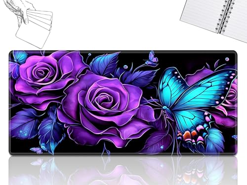 GFRGTFHYT for MTG Playmat, Game Play Mat for MTG TCG 61.0 cmx35.6 cm Trading Card Inked Game Playmats with Stitched Smooth Rubber Surface Battle Game Play Mats Desk Mousepad, Purple Flower Butterfly GFRGTFHYT for MTG Playmat, Game Play Mat for MTG TCG 61.0 cmx35.6 cm Trading Card Inked Game Playmats with Stitched Smooth Rubber Surface Battle Game Play Mats Desk Mousepad, Purple Flower Butterfly von GFRGTFHYT