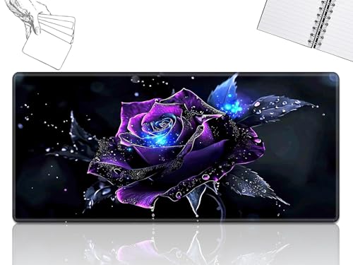 GFRGTFHYT for MTG Playmat, Game Play Mat for MTG TCG 61.0 cmx35.6 cm Trading Card Inked Game Playmats with Stitched Smooth Rubber Surface Battle Game Play Mats Desk Mousepad, Purple Rose GFRGTFHYT for MTG Playmat, Game Play Mat for MTG TCG 61.0 cmx35.6 cm Trading Card Inked Game Playmats with Stitched Smooth Rubber Surface Battle Game Play Mats Desk Mousepad, Purple Rose von GFRGTFHYT