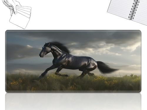 GFRGTFHYT for MTG Playmat, Game Play Mat for MTG TCG 61.0 cmx35.6 cm Trading Card Inked Game Playmats with Stitched Smooth Rubber Surface Battle Game Play Mats Desk Mousepad, Running Black Horse GFRGTFHYT for MTG Playmat, Game Play Mat for MTG TCG 61.0 cmx35.6 cm Trading Card Inked Game Playmats with Stitched Smooth Rubber Surface Battle Game Play Mats Desk Mousepad, Running Black Horse von GFRGTFHYT