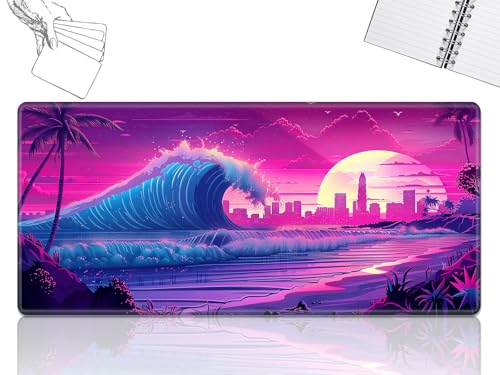 GFRGTFHYT for MTG Playmat, Game Play Mat for MTG TCG 61.0 cmx35.6 cm Trading Card Inked Game Playmats with Stitched Smooth Rubber Surface Battle Game Play Mats Desk Mousepad, Sunset Wave GFRGTFHYT for MTG Playmat, Game Play Mat for MTG TCG 61.0 cmx35.6 cm Trading Card Inked Game Playmats with Stitched Smooth Rubber Surface Battle Game Play Mats Desk Mousepad, Sunset Wave von GFRGTFHYT
