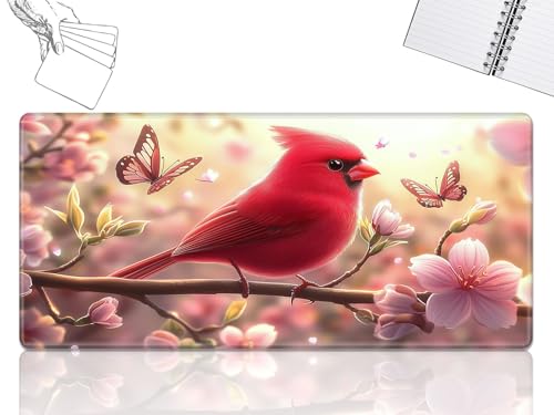 MTG Spielmatte, Spielmatte für MTG TCG, 61 x 35,6 cm, Sammelkartenspiel, Spielmatten mit genähter, glatter Gummi-Oberfläche, Kampfspiel, Spielmatten, Schreibtisch-Mauspad, rote Kardinalvögel MTG Spielmatte, Spielmatte für MTG TCG, 61 x 35,6 cm, Sammelkartenspiel, Spielmatten mit genähter, glatter Gummi-Oberfläche, Kampfspiel, Spielmatten, Schreibtisch-Mauspad, rote Kardinalvögel von GFRGTFHYT