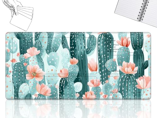 Playmat für MTG-Karten Spielmatte mit rutschfester Gummiunterseite, genähte Feldregeln, Zonen, Spielmatte, Schreibtischmatten mit Aquarell-Kaktus, Größe 61 x 35,6 cm, Mauspad für MTG TCG Kartenspiel Playmat für MTG-Karten Spielmatte mit rutschfester Gummiunterseite, genähte Feldregeln, Zonen, Spielmatte, Schreibtischmatten mit Aquarell-Kaktus, Größe 61 x 35,6 cm, Mauspad für MTG TCG Kartenspiel von GFRGTFHYT