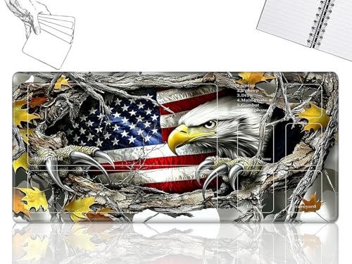 Playmat für MTG-Karten Spielmatte mit rutschfester Gummiunterseite, genähte Feldregeln, Zonen, Spielmatte, Schreibtischmatten mit US-amerikanischer Flagge, Adler, 61 x 35,6 cm, Mauspad für MTG TCG Playmat für MTG-Karten Spielmatte mit rutschfester Gummiunterseite, genähte Feldregeln, Zonen, Spielmatte, Schreibtischmatten mit US-amerikanischer Flagge, Adler, 61 x 35,6 cm, Mauspad für MTG TCG von GFRGTFHYT