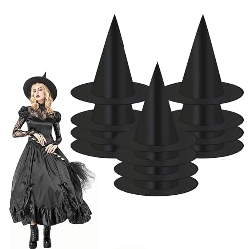 GFTCGK 12 Hexenhüte, Hexenzubehör, Hexenhut für Kinder, Zauberhut, Kinderzauberhut, Hexenhut, Halloween Maskerade Karnevalshut, Hexenkostüm Party GFTCGK 12 Hexenhüte, Hexenzubehör, Hexenhut für Kinder, Zauberhut, Kinderzauberhut, Hexenhut, Halloween Maskerade Karnevalshut, Hexenkostüm Party von GFTCGK