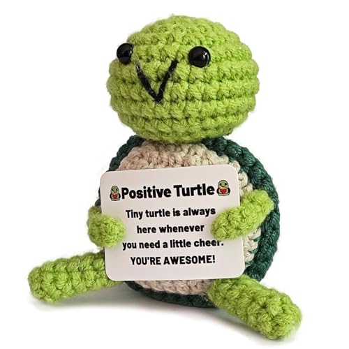 GFTCGK Schildkröte Deko, Lustige Positive Schildkröte Geschenke, Pocket Hug, Nicht leicht Verformt und Verblasst, Positive Geschenke, Geschenk für Freunde Familie Ermutigung Dekoration(Grün) von GFTCGK