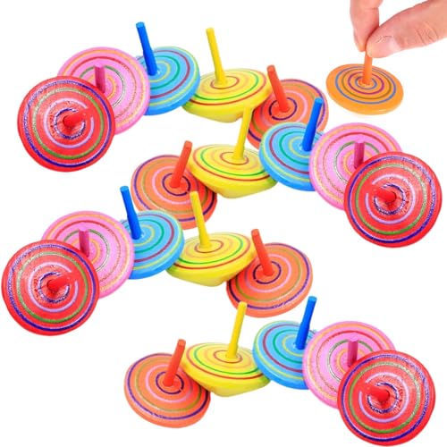 26 Stück Kreisel füR Kinder, Holzkreisel für Kinder, Kreisel aus Holz, Freizeitspielzeug, Spielzeugkreisel Mitgebsel für Kindergeburtstag Gastgeschenke Partybeutelfüller (Zufällige Farbe) 26 Stück Kreisel füR Kinder, Holzkreisel für Kinder, Kreisel aus Holz, Freizeitspielzeug, Spielzeugkreisel Mitgebsel für Kindergeburtstag Gastgeschenke Partybeutelfüller (Zufällige Farbe) von GFTCGK