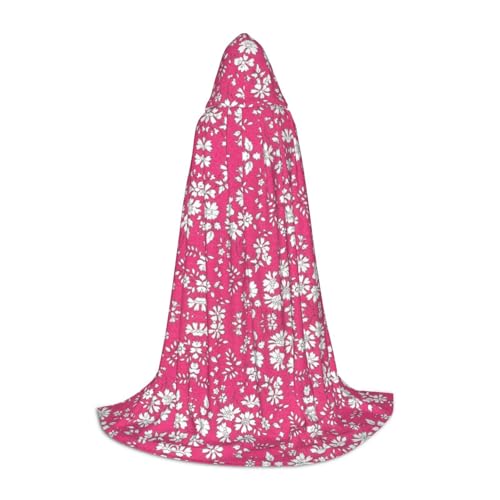 GFXEDSAH Kapuzenumhang mit Blumenstruktur, roter Druck, mittelalterlicher Umhang mit bequemer Kapuze, perfekt für Rollenspiele und Partys GFXEDSAH Kapuzenumhang mit Blumenstruktur, roter Druck, mittelalterlicher Umhang mit bequemer Kapuze, perfekt für Rollenspiele und Partys von GFXEDSAH