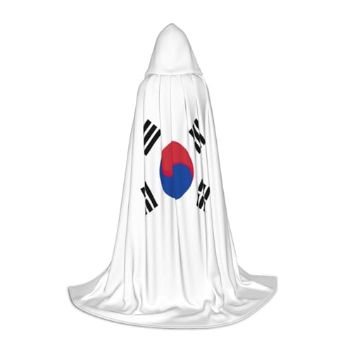 GFXEDSAH Kapuzenumhang mit Flagge der Republik Korea, mittelalterlicher Umhang mit bequemer Kapuze, perfekt für Rollenspiele und Partys GFXEDSAH Kapuzenumhang mit Flagge der Republik Korea, mittelalterlicher Umhang mit bequemer Kapuze, perfekt für Rollenspiele und Partys von GFXEDSAH