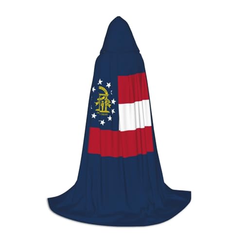 GFXEDSAH Kapuzenumhang mit Georgia-Flagge, mittelalterlicher Umhang mit bequemer Kapuze, perfekt für Rollenspiele und Partys GFXEDSAH Kapuzenumhang mit Georgia-Flagge, mittelalterlicher Umhang mit bequemer Kapuze, perfekt für Rollenspiele und Partys von GFXEDSAH