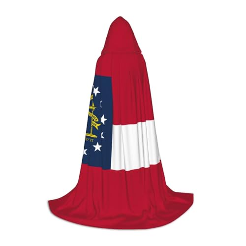 GFXEDSAH Kapuzenumhang mit Georgia-Flagge, mittelalterlicher Umhang mit bequemer Kapuze, perfekt für Rollenspiele und Partys GFXEDSAH Kapuzenumhang mit Georgia-Flagge, mittelalterlicher Umhang mit bequemer Kapuze, perfekt für Rollenspiele und Partys von GFXEDSAH