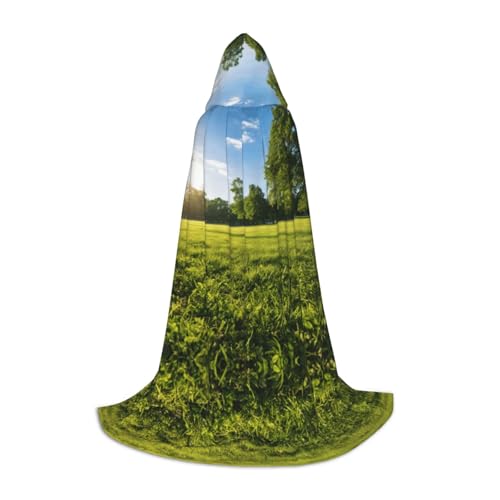 GFXEDSAH Kapuzenumhang mit Grassansicht-Druck, mittelalterlicher Umhang mit bequemer Kapuze, perfekt für Rollenspiele und Partys GFXEDSAH Kapuzenumhang mit Grassansicht-Druck, mittelalterlicher Umhang mit bequemer Kapuze, perfekt für Rollenspiele und Partys von GFXEDSAH