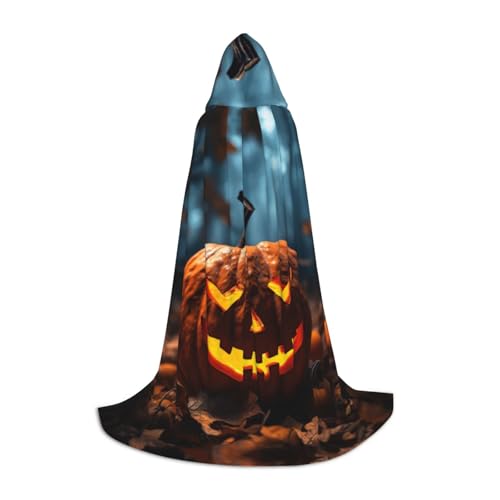GFXEDSAH Kapuzenumhang mit Halloween-Kürbis-Druck, mittelalterlicher Umhang mit bequemer Kapuze, perfekt für Rollenspiele und Partys GFXEDSAH Kapuzenumhang mit Halloween-Kürbis-Druck, mittelalterlicher Umhang mit bequemer Kapuze, perfekt für Rollenspiele und Partys von GFXEDSAH