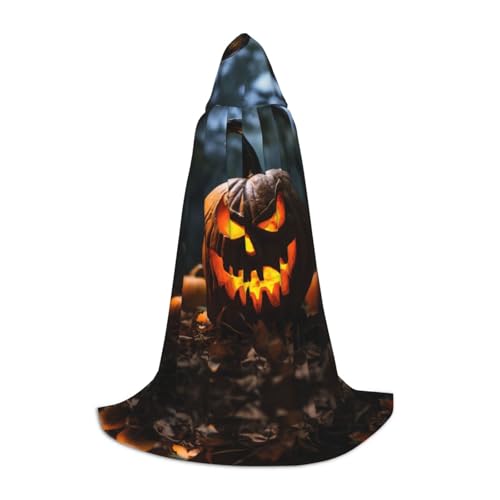 GFXEDSAH Kapuzenumhang mit Halloween-Kürbis-Druck, mittelalterlicher Umhang mit bequemer Kapuze, perfekt für Rollenspiele und Partys GFXEDSAH Kapuzenumhang mit Halloween-Kürbis-Druck, mittelalterlicher Umhang mit bequemer Kapuze, perfekt für Rollenspiele und Partys von GFXEDSAH