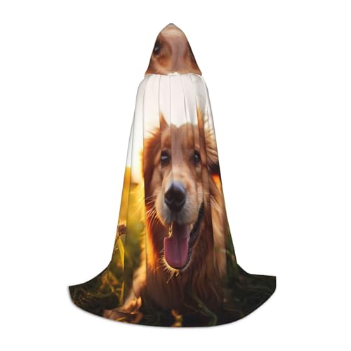 GFXEDSAH Kapuzenumhang mit Hundeaufdruck, mittelalterlicher Umhang mit bequemer Kapuze, perfekt für Rollenspiele und Partys GFXEDSAH Kapuzenumhang mit Hundeaufdruck, mittelalterlicher Umhang mit bequemer Kapuze, perfekt für Rollenspiele und Partys von GFXEDSAH