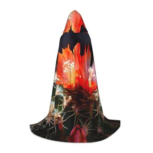 GFXEDSAH Kapuzenumhang mit Kaktusblumen-Druck, mittelalterlicher Umhang mit bequemer Kapuze, perfekt für Rollenspiele und Partys GFXEDSAH Kapuzenumhang mit Kaktusblumen-Druck, mittelalterlicher Umhang mit bequemer Kapuze, perfekt für Rollenspiele und Partys von GFXEDSAH