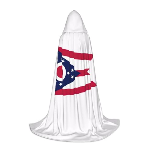 GFXEDSAH Kapuzenumhang mit Ohio-Flagge, mittelalterlicher Umhang mit bequemer Kapuze, perfekt für Rollenspiele und Partys GFXEDSAH Kapuzenumhang mit Ohio-Flagge, mittelalterlicher Umhang mit bequemer Kapuze, perfekt für Rollenspiele und Partys von GFXEDSAH