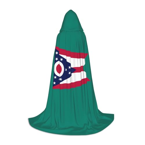 GFXEDSAH Kapuzenumhang mit Ohio-Flagge, mittelalterlicher Umhang mit bequemer Kapuze, perfekt für Rollenspiele und Partys GFXEDSAH Kapuzenumhang mit Ohio-Flagge, mittelalterlicher Umhang mit bequemer Kapuze, perfekt für Rollenspiele und Partys von GFXEDSAH