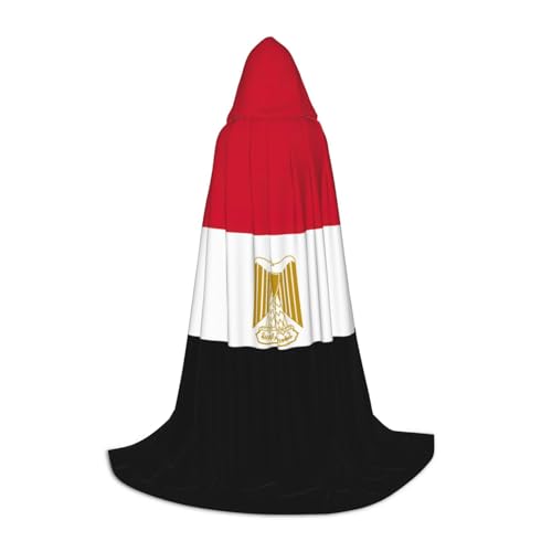 GFXEDSAH Kapuzenumhang mit ägyptischer Flagge, mittelalterlicher Umhang mit bequemer Kapuze, perfekt für Rollenspiele und Partys GFXEDSAH Kapuzenumhang mit ägyptischer Flagge, mittelalterlicher Umhang mit bequemer Kapuze, perfekt für Rollenspiele und Partys von GFXEDSAH