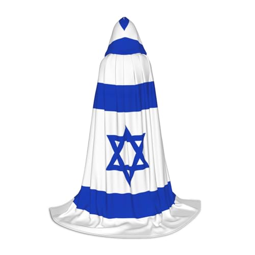 GFXEDSAH Kapuzenumhang mit israelischer Flagge, mittelalterlicher Umhang mit bequemer Kapuze, perfekt für Rollenspiele und Partys GFXEDSAH Kapuzenumhang mit israelischer Flagge, mittelalterlicher Umhang mit bequemer Kapuze, perfekt für Rollenspiele und Partys von GFXEDSAH