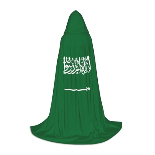 GFXEDSAH Kapuzenumhang mit saudi-arabischer Flagge, mittelalterlicher Umhang mit bequemer Kapuze, perfekt für Rollenspiele und Partys GFXEDSAH Kapuzenumhang mit saudi-arabischer Flagge, mittelalterlicher Umhang mit bequemer Kapuze, perfekt für Rollenspiele und Partys von GFXEDSAH