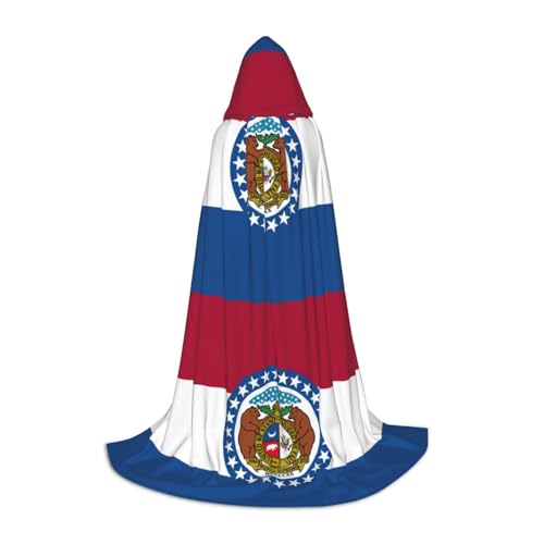 GFXEDSAH Missouri Kapuzenumhang mit Staatsflagge, mittelalterlicher Umhang mit bequemer Kapuze, perfekt für Rollenspiele und Partys GFXEDSAH Missouri Kapuzenumhang mit Staatsflagge, mittelalterlicher Umhang mit bequemer Kapuze, perfekt für Rollenspiele und Partys von GFXEDSAH