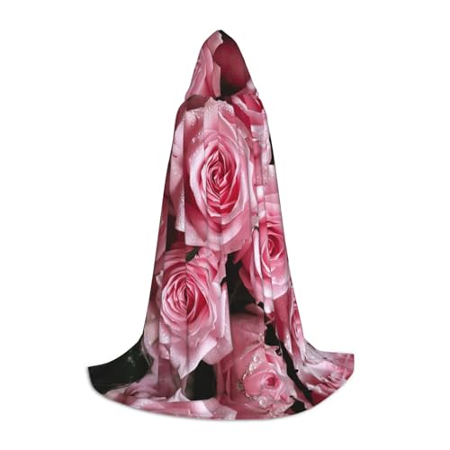 GFXEDSAH Roter Kapuzenumhang mit frischen Rosen, mittelalterlicher Umhang mit bequemer Kapuze, perfekt für Rollenspiele und Partys GFXEDSAH Roter Kapuzenumhang mit frischen Rosen, mittelalterlicher Umhang mit bequemer Kapuze, perfekt für Rollenspiele und Partys von GFXEDSAH
