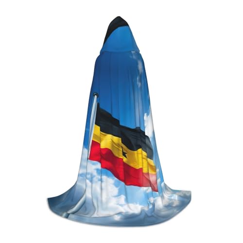 GFXEDSAH Umhang mit Deutschland-Flagge, mittelalterlicher Umhang mit bequemer Kapuze, perfekt für Rollenspiele und Partys GFXEDSAH Umhang mit Deutschland-Flagge, mittelalterlicher Umhang mit bequemer Kapuze, perfekt für Rollenspiele und Partys von GFXEDSAH