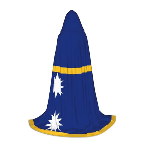GFXEDSAH Umhang mit Kapuze mit Flagge von Nauru, mittelalterlicher Umhang mit bequemer Kapuze, perfekt für Rollenspiele und Partys GFXEDSAH Umhang mit Kapuze mit Flagge von Nauru, mittelalterlicher Umhang mit bequemer Kapuze, perfekt für Rollenspiele und Partys von GFXEDSAH