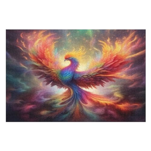 1000 Teile Puzzle Für Jugendliche,Phönix Puzzles,Erwachsenenpuzzle,Holzpuzzles,Dekompressionsspiel,Spielzeugpuzzles 75×50cm von GGJJTT