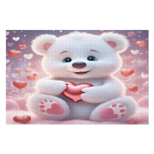 1000 Teile Puzzle Für Jugendliche,süßer Bär Puzzles,Erwachsenenpuzzle,Holzpuzzles,Dekompressionsspiel,Spielzeugpuzzles （75×50cm） von GGJJTT