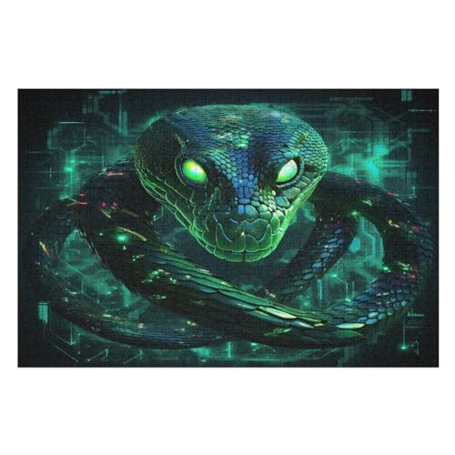 1000 Teile Puzzle Für Jungen Und Mädchen, Standard-Puzzles, Schlange -Puzzles, Familienspiele, （75×50cm） von GGJJTT