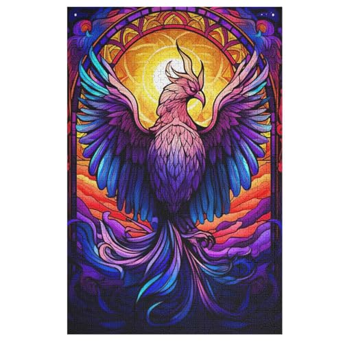 1000-teiliges Puzzle Für Erwachsene, Phönix -Puzzle, Dekompressionsspiel, Spielzeugpuzzles, Geburtstagsgeschenke （78×53cm） von GGJJTT
