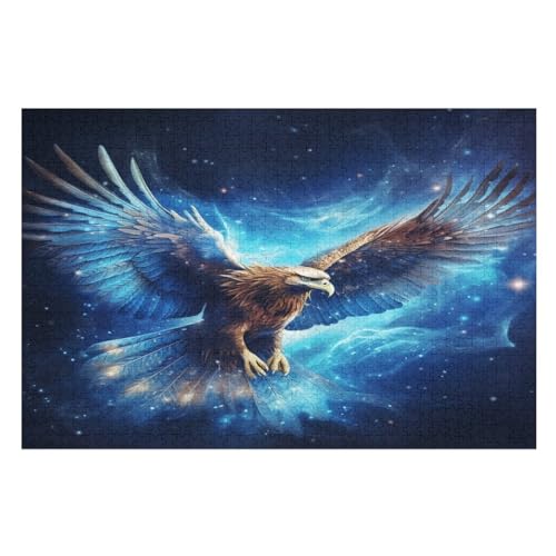Adler 1000 Teile Puzzle, Holzpuzzle, Puzzles Für Erwachsene Kinder, 1000 Teile Puzzle Für Jugendliche & Erwachsene Lernspiel Herausforderungsspielzeug （75×50cm） von GGJJTT