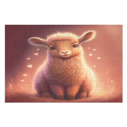Alpaka Puzzles 1000 Teile Erwachsener Kniffel Spaß Für Die Ganze Familie, Holzpuzzle Kinder Erwachsene, Impossible Puzzle Schwer 75×50cm von GGJJTT