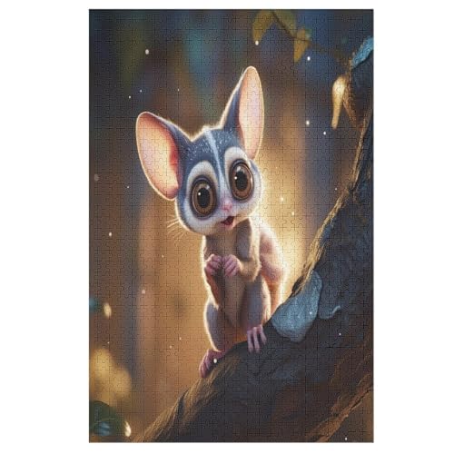 Animal AFFE Puzzle 1000 Teile, Holzpuzzle Herausforderndes Geschicklichkeitsspiel, Kinder Erwachsenenpuzzle Ab 12 Jahren 78×53cm von GGJJTT