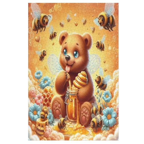Animal Bär Puzzle Für Erwachsene 1000 Teile Premium Recyceltes Brett Zum Lernen, Lernspielzeug, Familienspiele Kinder Holzpuzzle 78×53cm Animal Bär Puzzle Für Erwachsene 1000 Teile Premium Recyceltes Brett Zum Lernen, Lernspielzeug, Familienspiele Kinder Holzpuzzle 78×53cm von GGJJTT