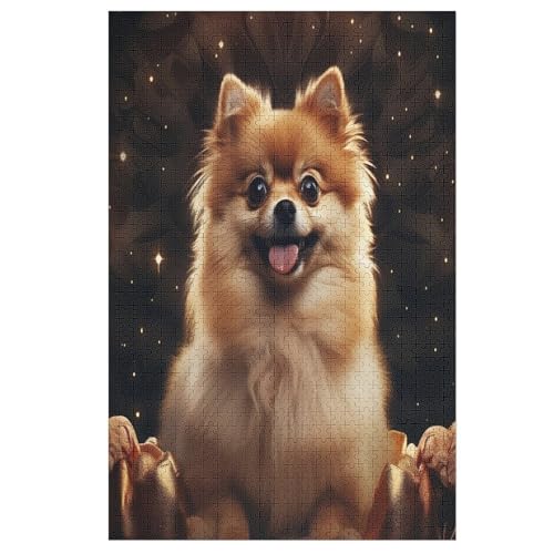 Animal Hund-Puzzle Für Erwachsene, 1000 Teile, Holzpuzzle, Kinderpuzzle, Dekompressionsspiel, Spielzeugpuzzle （78×53cm） von GGJJTT