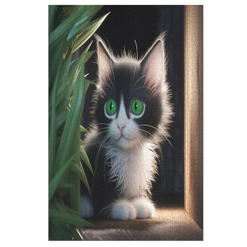 Animal Katze Holzpuzzle Erwachsene - 1000 Teiliges Jigsaw Knobelspiel - Puzzle Für Erwachsene & Kinder - Outdoor & Reisespielzeug 78×53cm Animal Katze Holzpuzzle Erwachsene - 1000 Teiliges Jigsaw Knobelspiel - Puzzle Für Erwachsene & Kinder - Outdoor & Reisespielzeug 78×53cm von GGJJTT