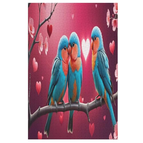 Animal Papagei Holzpuzzle Erwachsene - 1000 Teiliges Jigsaw Knobelspiel - Puzzle Für Erwachsene & Kinder - Outdoor & Reisespielzeug 78×53cm von GGJJTT