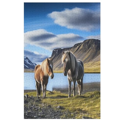 Animal Horse Holzpuzzle Erwachsene - 1000 Teiliges Jigsaw Knobelspiel - Puzzle Für Erwachsene & Kinder - Outdoor & Reisespielzeug 78×53cm Animal Horse Holzpuzzle Erwachsene - 1000 Teiliges Jigsaw Knobelspiel - Puzzle Für Erwachsene & Kinder - Outdoor & Reisespielzeug 78×53cm von GGJJTT