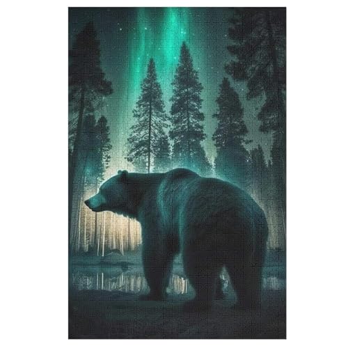 Bär Puzzle 1000 Teile, Holzpuzzle Für Erwachsene Kinder, Impossible Puzzles, Geschicklichkeitsspiel Für Die Ganze Familie 78×53cm Bär Puzzle 1000 Teile, Holzpuzzle Für Erwachsene Kinder, Impossible Puzzles, Geschicklichkeitsspiel Für Die Ganze Familie 78×53cm von GGJJTT