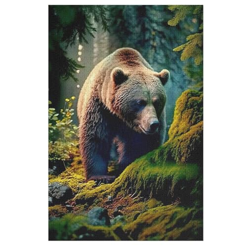 Bär Puzzle 1000 Teile, Holzpuzzle Herausforderndes Geschicklichkeitsspiel Für Die Ganze Familie, Kinder Erwachsenenpuzzle Ab 12 Jahren 78×53cm Bär Puzzle 1000 Teile, Holzpuzzle Herausforderndes Geschicklichkeitsspiel Für Die Ganze Familie, Kinder Erwachsenenpuzzle Ab 12 Jahren 78×53cm von GGJJTT