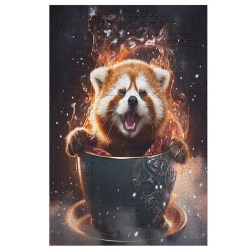 Bär Puzzle Für Erwachsene 1000 Teile Premium 100% Recyceltes Brett Zum Lernen, Lernspielzeug, Familienspiele Kinder Holzpuzzle （78×53cm） von GGJJTT