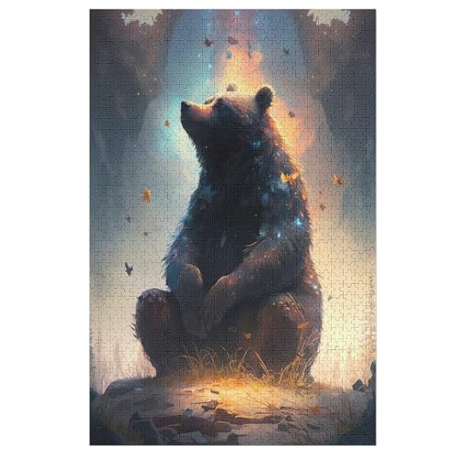 Bär Puzzles 1000 Teile Erwachsener Kniffel Spaß Für Die Ganze Familie - 1000 Puzzleteilige Motive, Holzpuzzle Kinder Erwachsene, Impossible Puzzle Schwer （78×53cm） von GGJJTT