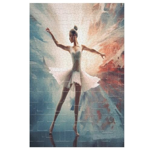 Ballett,1000 Teile,Holzpuzzle,einzigartiges Puzzle,kreatives Puzzle,Geschenk Für Erwachsene,Familienspiel,Herausforderungsaktivität,（78×53cm） von GGJJTT