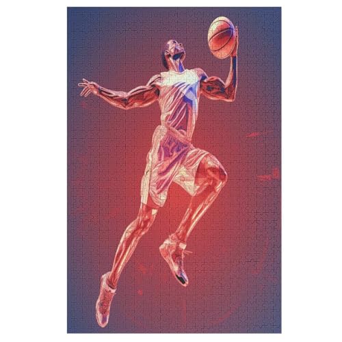 Basketball Puzzle 1000 Teile, Holzpuzzle Für Erwachsene Kinder, Impossible Puzzles, Geschicklichkeitsspiel Für Die Ganze Familie 78×53cm Basketball Puzzle 1000 Teile, Holzpuzzle Für Erwachsene Kinder, Impossible Puzzles, Geschicklichkeitsspiel Für Die Ganze Familie 78×53cm von GGJJTT