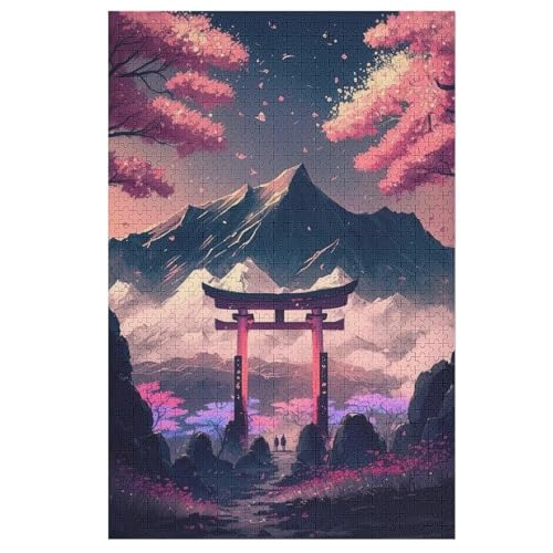 Berg der Träume Holzpuzzle 1000 Teile Klassische Puzzles Erwachsene Kinder Puzzle DIY Kit Holzspielzeug Einzigartiges Geschenk 78×53cm von GGJJTT